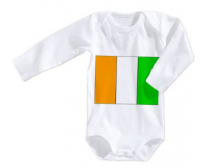 Body Baby Flag Costa de Marfil talla 3/6 meses mangas largas