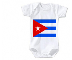 Body bandera bebé Cuba talla 3/6 meses mangas cortas