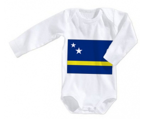 Body bebé Bandera Curazao talla 3/6 meses mangas largas