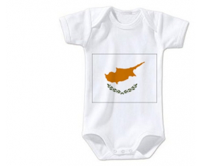 Body bebé Cyprus Flag talla 3/6 meses mangas cortas