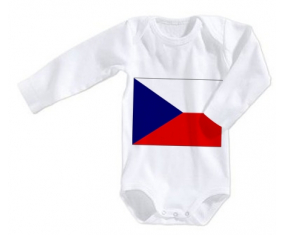 Body bandera del bebé República Checa talla 3/6 meses mangas largas