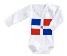 Body bandera del bebé República Dominicana talla 3/6 meses mangas largas