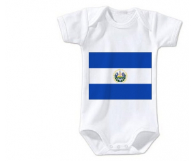 Body bandera bebé Salvador Talla 3/6 meses Mangas cortas