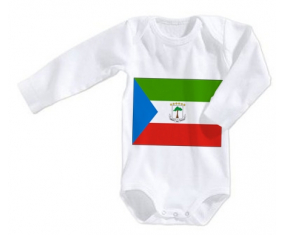 Body Bandera del Bebé Guinea Ecuatorial talla 3/6 meses mangas largas