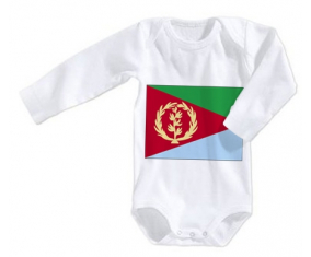 Body bebé Eritrea Bandera talla 3/6 meses mangas largas