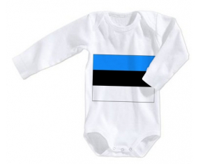Body bebé Bandera Estonia talla 3/6 meses mangas largas