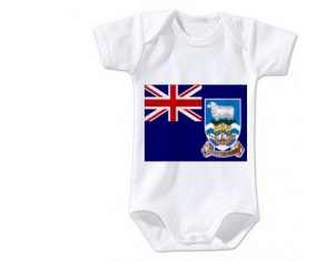 Body bandera del bebé Islas Malvinas Tamaño 3/6 Meses Mangas Cortas