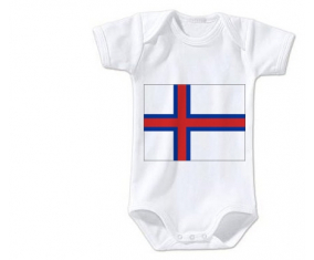 Body Baby Flag Islas Feroe talla 3/6 meses mangas cortas