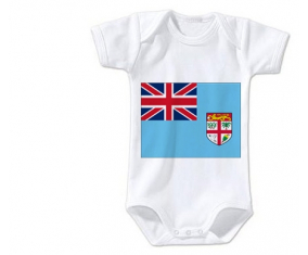 Body bandera del bebé Fiji tamaño 3/6 meses mangas cortas