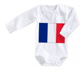 Body bandera del bebé France tamaño 3/6 meses mangas largas