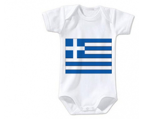 Body bandera del bebé Grecia tamaño 3/6 meses mangas cortas