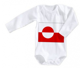 Body bandera del bebé groenlandia tamaño 3/6 meses mangas largas