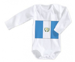 Body bebé Bandera Guatemala talla 3/6 meses mangas largas