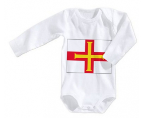 Body bebé Flag Guernsey talla 3/6 meses mangas largas