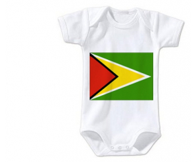 Body bebé Bandera Guyana talla 3/6 meses mangas cortas