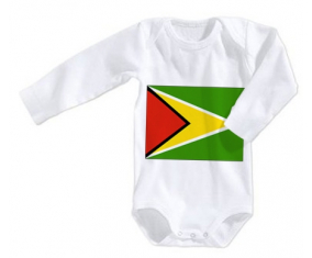 Body bebé Bandera Guyana talla 3/6 meses mangas largas