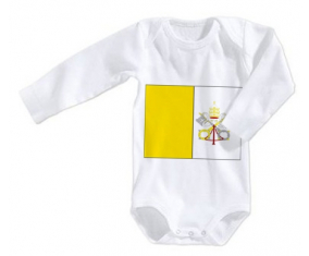 Body bebé Santa Sede Bandera Tamaño 3/6 Meses Mangas Largas