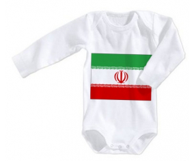 Body bandera del bebé Irán tamaño 3/6 meses mangas largas