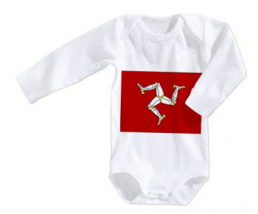 Body bandera bebé isla del hombre talla 3/6 meses mangas largas