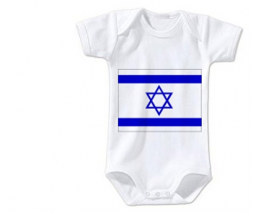 Body bandera del bebé Israel talla 3/6 meses mangas cortas