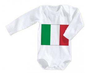 Body bandera del bebé Italia tamaño 3/6 meses mangas largas