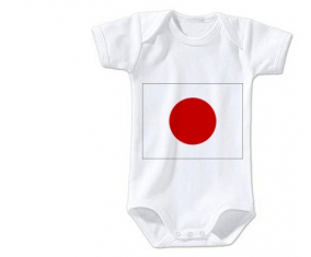 Body bandera del bebé Japón tamaño 3/6 meses mangas cortas