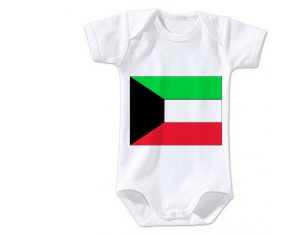 Body bebé Bandera Kuwait talla 3/6 meses mangas cortas