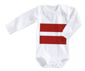 Body bandera del bebé Letonia tamaño 3/6 meses mangas largas