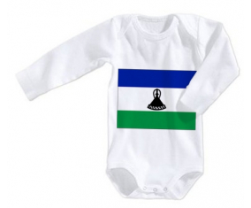 Body bebé Flag Lesotho talla 3/6 meses mangas largas