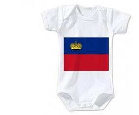 Body bebé Liechtenstein Bandera talla 3/6 meses mangas cortas