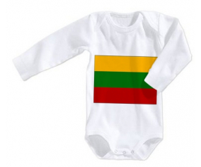 Body bebé Lituania Bandera talla 3/6 meses mangas largas