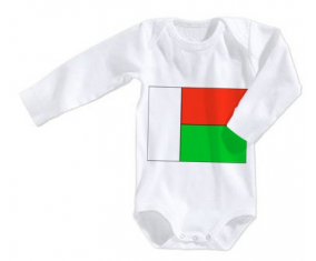 Body bebé Bandera Madagascar talla 3/6 meses mangas largas