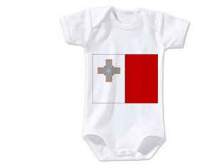 Body bandera del bebé Malta tamaño 3/6 meses mangas cortas