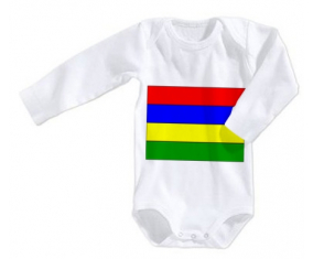 Body bebé Bandera Mauricio talla 3/6 meses mangas largas