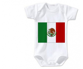 Body Baby Flag México Tamaño 3/6 Meses Mangas Cortas
