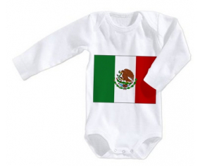 Body bandera del bebé México talla 3/6 meses mangas largas