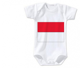 Body bebé Bandera Mónaco talla 3/6 meses mangas cortas