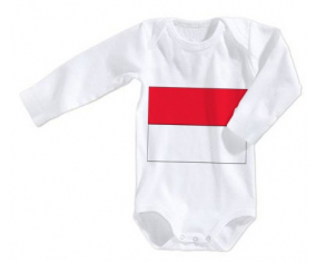 Body bebé Bandera Mónaco talla 3/6 meses mangas largas