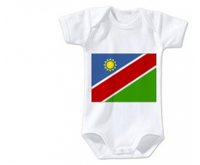 Body bandera del bebé Namibia tamaño 3/6 meses mangas cortas