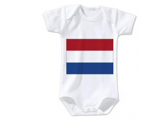 Body baby flag países bajos tamaño 3/6 meses mangas cortas