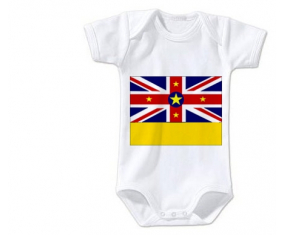 Body bebé niue bandera tamaño 3/6 meses mangas cortas