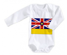Body bebé Niue Flag talla 3/6 meses mangas largas