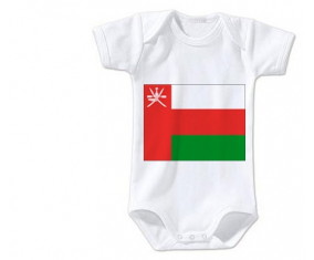 Body bebé Bandera Omán talla 3/6 meses mangas cortas