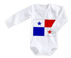 Body bebé Bandera Panamá talla 3/6 meses mangas largas