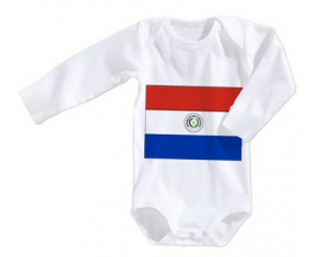 Body bebé Bandera Paraguay talla 3/6 meses mangas largas