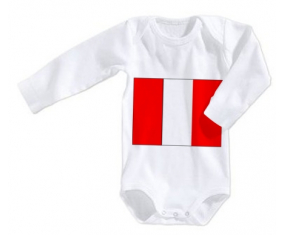 Body bebé Bandera Perú talla 3/6 meses mangas largas