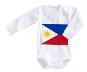 Body bebé Philippines Flag talla 3/6 meses mangas largas