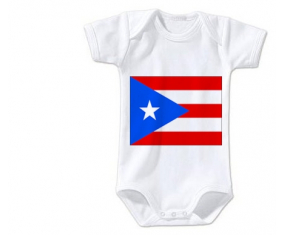 Body bandera del bebé Puerto Rico talla 3/6 meses mangas cortas
