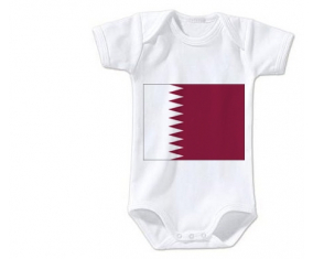 Body bebé Bandera Qatar talla 3/6 meses mangas cortas