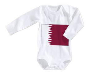 Body bebé Bandera Qatar talla 3/6 meses mangas largas